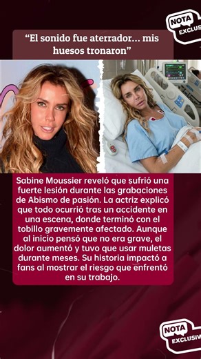 😱 Sabine Moussier sufre fuerte accidente en grabación