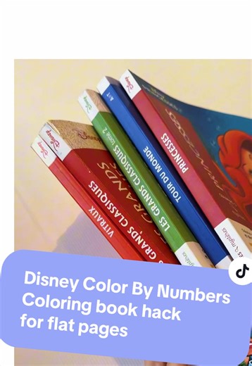Disney Color By Numbers Mystery Coloring book HACK - how to get your Disney Coloring Book pages to lay flat so you can color right to the edges, without having to break the spine or constantly fight with the pages! What are your favourite Disney Color by Numbers hacks? #colorbynumber #disneyart #princessart #disneycoloring #coloringtips @Hachette Heroes