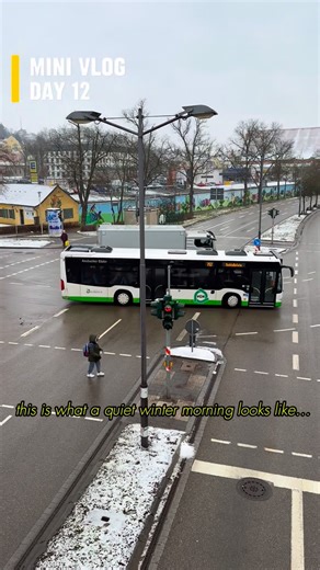 jd_in_germany | Mini Vlog Day 12 | Snowy Streets & Calm City Vibes ❄️✨ . . Snowy mornings, quiet streets, and peaceful city vibes ❄️🚦 This is what winter... | Instagram