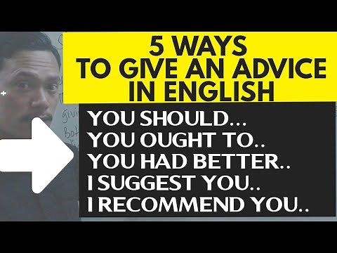 Five Simple Ways To Give An Advice In English