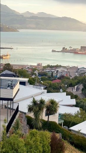 Magical Lyttelton Sunset 🌅 | Stunning Harbour View in New Zealand #views #travel #shorts