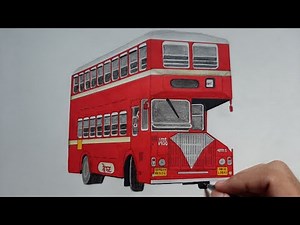 How to draw a bus: Sketching Mumbai's iconic BEST Double Decker Bus!