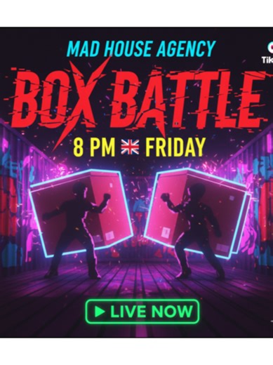 Live Now Box Battle starts at 8pm 🇬🇧 #madhouse #agency #boxbattle #event #stream