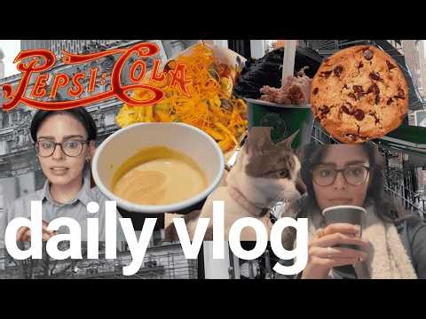 NYC Vlog | cat cafe, thai food & the pepsi cola sign