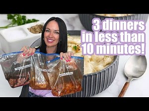 Lazy Day Cooking Club | 3 Dinners Prepped in Under 10 Minutes