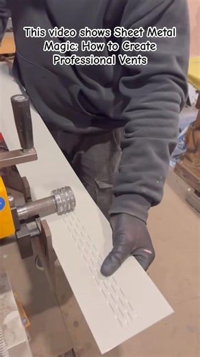 Satisfying Metal Fabrication: Punching Custom Louvers 🛠️ #MetalFabrication #SheetMetal #CustomCars