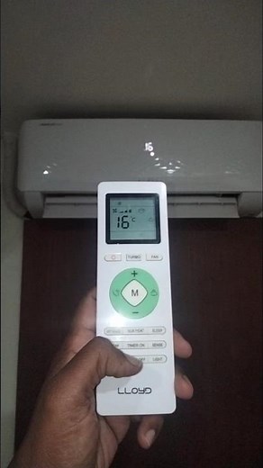 Lloyd split AC remote LED display on/off settings