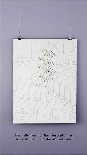 Exploded Axonometric Graphic #isometricview#motiongraphics #visualization#architecture#illustrator