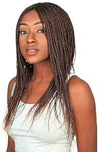WOW BRAIDS Braided Wigs, Small Box Braid Wig - Color 30/33-18 Inches. Synthetic Hand Braided Wigs for Black Women.