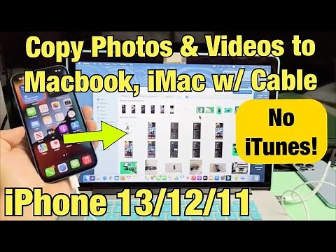 iPhone 11/12/13: How to Copy Photos & Video to Macbook or iMac w/ Cable (NO iTunes!)