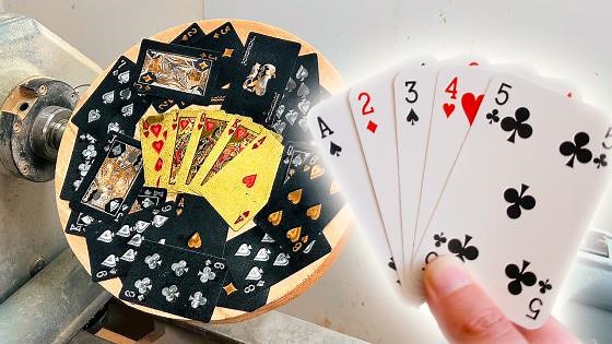 Turning spalted beech into a stunning resin poker plate