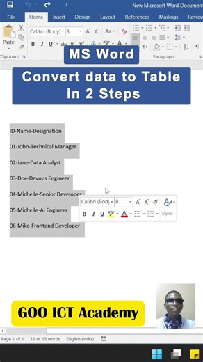 Convert Data to Table in 1 Second 😱 (Most People Don’t Know This!)