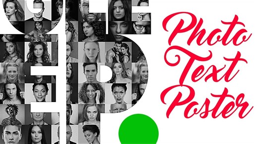 Photoshop: How to create a powerful text poster filled with photos