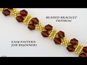 Beaded bracelet, easy tutorial Beaded bracelet pattern for beginners