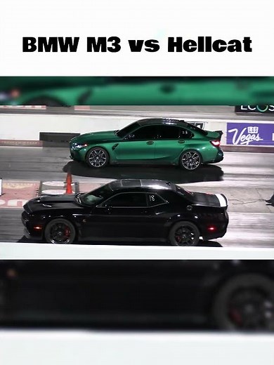 BMW M3 vs Dodge Hellcat | Epic Drag Race Showdown (Phonk Edit)