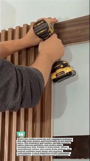 Modern Wood Slat Wall Upgrade Made Easy #InteriorDesign #WoodworkingTips #HomeImprovement