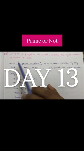 SAI DURGA | 🎯 DAY 13 C PROGRAM : Prime or Not #prime #primeornot #primenumber #cprogram #cprogramming #cpractice #cproblems #problems #clearning... | Instagram