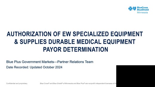 EW Spec Equip & Supplies T2029 - DME Payor Determination Training updated 10-2024 FINAL