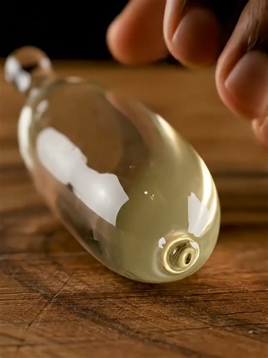Slicing a Glass Banana in Slow Motion ASMR