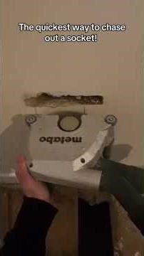 The quickest way to chase out a socket #electrician #install #diy #howto #sparky