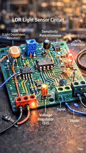 This Circuit Turns ON Automatically in DARK! 🤯💡 #Shorts