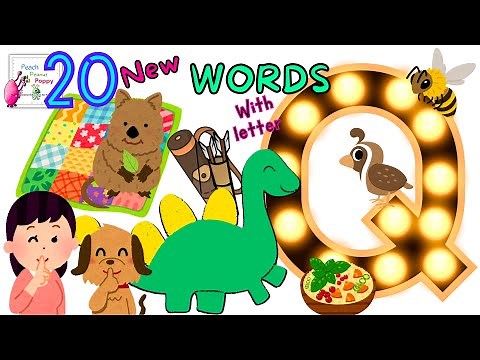 20 Words That Start With Q | Words With Letter Q | Letter Q Words | Alphabet Q Words Kids Vocabulary