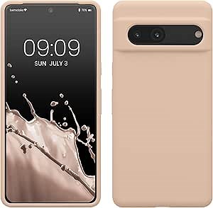 kwmobile Case Compatible with Google Pixel 7 Case - TPU Silicone Phone Cover with Soft Finish - Pastel Peach