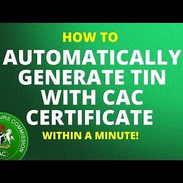 How to Automatically Generate TIN with CAC certificate// TIN Certificate online