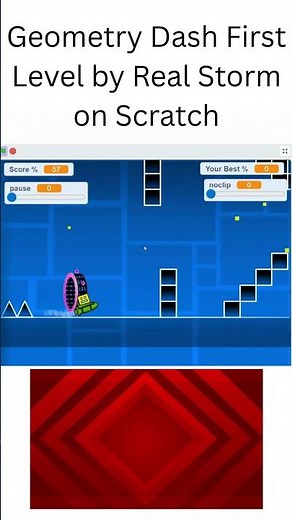 Geometry Dash First Level on Scratch