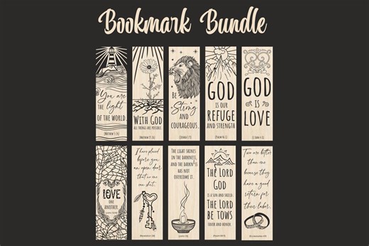 Christian Bible Verse Bookmarks Bundle, Coloring Page (svg, Png, Dxf, Eps) (digital Download) - Etsy