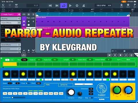 Parrot - Audio Repeater by Klevgrand - Walkthrough & Demo with Cubasis - iPad