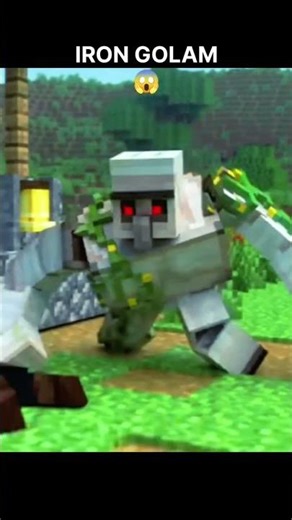 Iron Golems protect villagers😱|| Golem villagers ko bachcate hue #minecraft #minecraftshorts #gaming