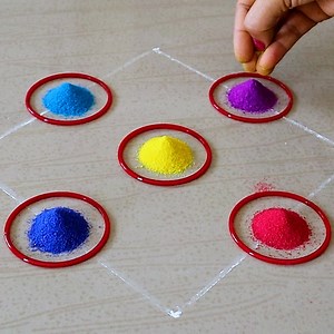 Easy & Beautiful Color Rangoli Designs For Festivals | Awesome Rangoli