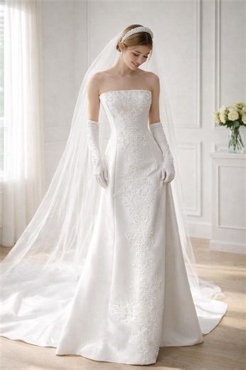 French Satin Wedding Dress, Retro Summer Bride Dress, Prom Dress, Wedding Outfit, Modern Bride Dress - Etsy