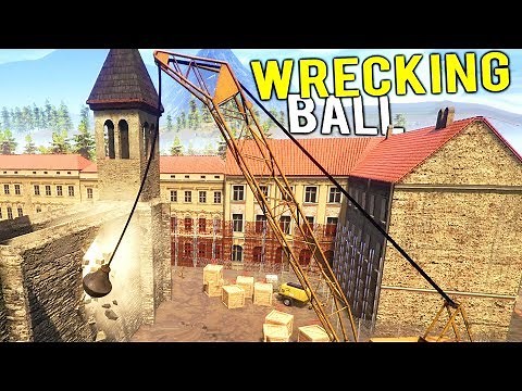 USING A GIANT WRECKING BALL TO DESTROY AN ENTIRE BUILDING! - Demolish and Build 2018