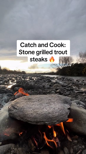 Stone Grilled Trout Steaks Catch and Cook