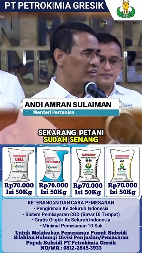 #creatorsearchinsights Beli pupuk subsidi langsung di PT Petrokimia Gresik di antar langsung ke rumah, hubungi Admin penjualan untum melakukan pemesanan, No/Wa : 0812-2845-3933 #fyp #trending #pupuksubsidi #berita