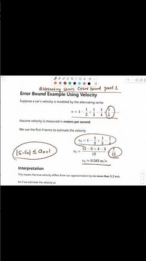 Alternating Series Error Bound in 60 Seconds 🔥 | AP Calculus Made Easy