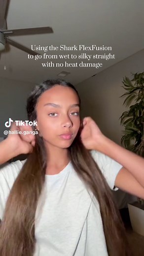 Styling my hair using the NEW FlexFusion styling tool from @Shark Beauty! #SponsoredbySharkBeauty #SharkFlexFusion #straighten #straighthair #curlyhair #straighteningcurlyhair #curlyhairstyle #flexfusion #grwmgirl #fyps