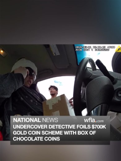 CAUGHT ON CAM: An undercover detective foiled a $700,000 gold coin scheme with a box of chocolate coins. #news #arrest #crime #michigan