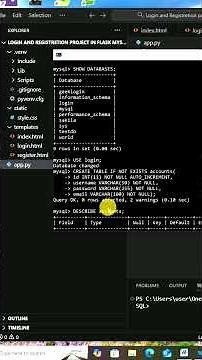 how to create a DB table in MySQL command line interface CLI