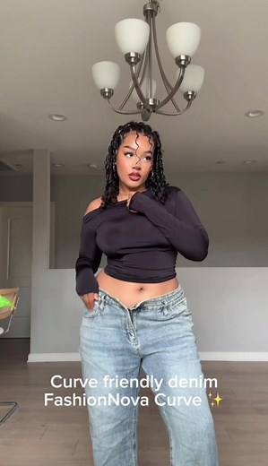 Its the hardest thing to find denum that fits my thighs. @FashionNovaCURVE is the ONLY place that does it so well 🤍🫶🏽 im wearing a size 12 in both