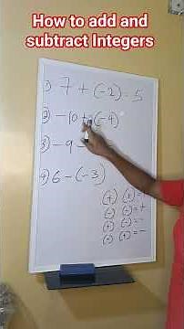 Addition and subtraction of Integers. easy steps to find integers