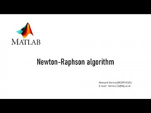 1.Newton Raphson method (root finding method) by MATLAB