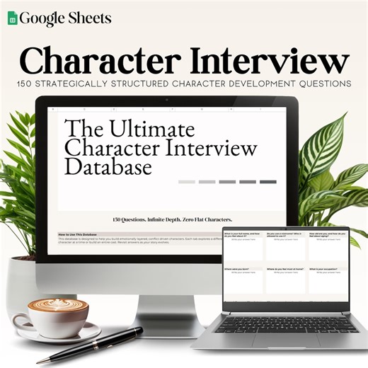 Character Interview Template Spreadsheet, 150 Character Development Questions, Googlesheet Character Building Database for Writers - Etsy Canada