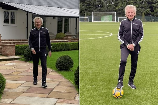 Inside Rod Stewart's £4.6m Essex mansion with Celtic-themed footie pitch