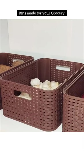 Bins that blend in any space in your home including grocery inventory! Kshs 1,000 DM to order! #homeorganization #storagesolutions #grocery