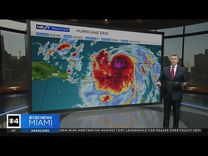 Hurricane Erin continues tracking north as South Florida experiences quiet conditions Saturday