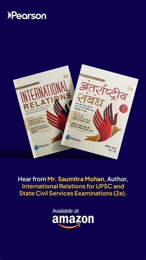 Author Saumitra Mohan highlights how the book International Relations has been thoughtfully structured—progressing from theory to current affairs—to help students gain deeper understanding and stronger retention. A must-have for every Civil Services aspirant. Get your copy today. 🔗 https://www.amazon.in/International-Relations-Examinations-Questions-Bi-Monthly-ebook/dp/B0DYDDWH57/ref=sr_1_1 . . . . . . . . . . #PearsonIndia #PearsonBooks #CivilServicesPreparation #UPSCPreparation #International