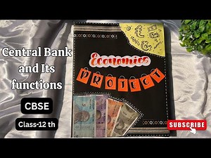 Economics project on central bank and it’s function | CBSC class 12 th